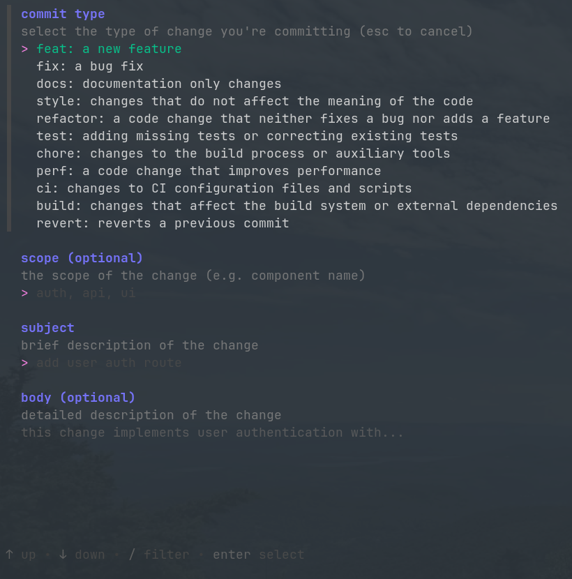 commit screen screenshot